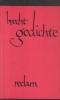 Brecht, Bertolt : Gedichte