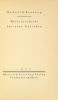 Binding, Rudolf G. : Reitvorschrift für eine Geliebte