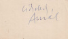 Bernáth Aurél (1895-1982) névjegykártyája a festőművész autográf soraival húga Bernáth Elvira részére.