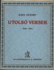 Kiss József : Utolsó versek 1920-1921
