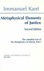 Kant, Immanuel : Metaphysical Elements of Justice