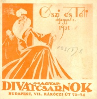 Magyar Divatcsarnok - Őszi és  Téli árjegyzék 1931