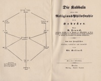 Franck, A. [Adolf] - Gelinek, Ad. [Jelinek, Adolf] : Die Kabbala oder die Religions-Philosophie der Hebräer.