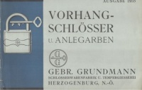 Vorhang-Schlösser u. Anlegarben. Ausgabe 1935. (Lakatok képes katalógusa)