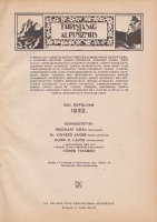 Reichart Géza - Vigyázó János - Horn K. Lajos (szerk.) : Turistaság és Alpinizmus. 1932. évf.