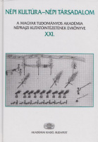Népi kultúra-Népi társadalom - A Magyar Tudományos Akadémia Néprajzi Kutatóintézetének Évkönyve XXI.