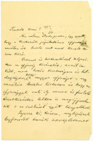 Rudnyánszky Gyula, dezséri (1858-1913) költő, hírlapíró autográf levele ismeretlennek „Tisztelt Uram! megszólítással. 