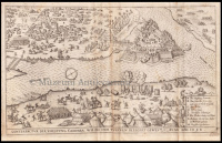 Siebmacher, J. : [Komárom ostromképe] Lent külön keretben: Conterfactur der Voestung Comorra wie die vom Turcken Belegert Gewest Anno Dmi. 1594.