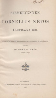 Rupp Kornél (szerk.) : Szemelvények Cornelius Nepos életrajzaiból - Tárgyi és nyelvi magyarázó jegyzetekkel és szótárral.