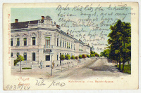 ESZÉK. Osijek. Essegg. - Kolodvorska ulica. Bahnhofgasse. [Vasút utca] (1903)
