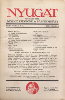 Móricz Zsigmond - Babits Mihály (szerk.) : Nyugat XXIII. évfolyam 3. sz. 1930. február 1.