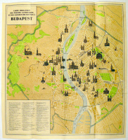 Plan de Budapest / Carte indicatrice des églises catholiques et des maisons religieuses á Budapest