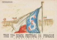 The 11th Sokol Festival in Prague - June-July 1948  [Flag]