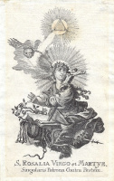130 : [Palermói Szent Rozália] „S. Rosalia Virgo et Martyr. Singularis Patrona Contra Pestem.”