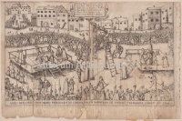 Siebmacher, J. : [A babócsai vár feladóinak kivégzése a bécsben Grabenben]. Abris der execution, dero personen, so Canischa un Babotsha de Turcke übergeben haben an. 1601.