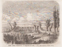 1848-49-ki csataterek: 3. Tápió-bicskei híd. (Rotációs fametszet)