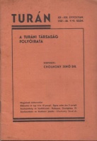 Turán - A Turáni Társaság folyóirata.  XX-XXI. évfolyam. 1937-38. szám.