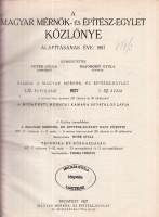 Feyér Gyula (szerk.) : A Magyar Mérnök- és Építész-Egylet Közlönye. LXI. évf. 1927.