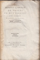 Filiasi, Giacomo : Memorie storiche de' Veneti primi e secondi del Conte - -. Tomo ottavo.