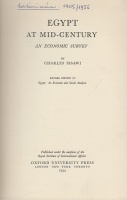 Issawi, Charles : Egypt at Mid-Century - An Economic Survey