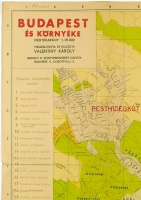 Valentiny Károly (összeállította és rajzolta) : Budapest és környéke (Térkép)