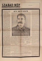 Szabad Nép. Különkiadás: J.V. Sztálin.  1953. március 6. XI. évf. 