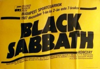 BLACK SABBATH koncert - Budapest Sportcsarnok, 1987. dec. 1-én és 2-án 