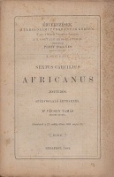 Vécsey Tamás : Sextus Caecilius Africanus jogtudós
