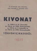Laucsek Zoltán főhadnagy (Felelős kiadó) : Kivonat az 1930-ik évi III. (harmadik) ... törvénycikkekből - Óvakodj a kémektől és szabotálóktól!