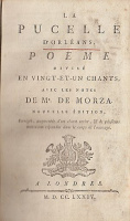 [Voltaire, François Marie Arouet de] : La Pucelle d'Orléans - Poème divisé en vingt - un chants, ...