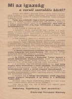 MI AZ IGAZSÁG a varsói szerződés körül? -  [Az Értelmiségi Forradalmi Bizottság röplapja] 1956. okt. 28-a után.