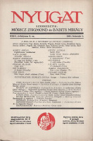 Móricz Zsigmond - Babits Mihály (szerk.) : Nyugat XXIV. évfolyam 3. sz. 1931. február 1.