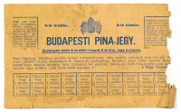 Monarchiás budapesti pina-jegy. [obszcén okmány, illetlen irat]