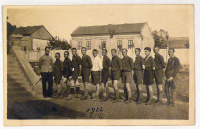 Régi idők focija, labdarúgó csapat csoportkép, 1922. 