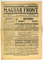 Magyar Front. I. évfolyam 23. szám, 1932. okt. 1.  [Országos Frontharcos Találkozó részletes programmja]