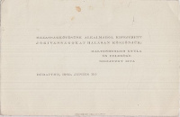 Haltenberg Gyula és Szeleczky Zita házasságkötése alkalmából küldött üdvözlőlap. 1940. junius