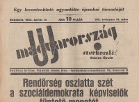 Uj Magyarország VIII.évf. 14.sz.; 1932. ápr.10. - Politikai hetilap