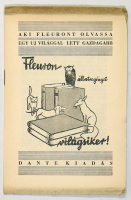 Dante Könyvkiadó reklám füzete, Fleuron állatregényei sorozat. [1930]