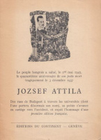 Jozsef Attila - Premiére édition françoise [1945.]