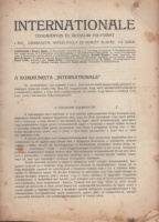 Internationale - Tudományos és irodalmi folyóirat. Iévf. 3-4.sz.; 1919. febr.1.