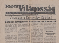 Somogyi Világosság. 1947. márc.11.- A Szociáldemokrata Párt lapja