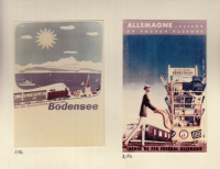 Werbeplakate der deutschen Bundesbahn jahrgang 1954 - 1956