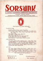 Várkonyi Nándor (szerk.) : Sorsunk - A Janus Pannonius Társaság folyóirata. 1944. augusztus
