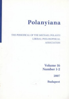 Fehér Márta - Gábor Éva (szerk./Ed.) : Polanyiana Volume 16 Number 1-2. 2007