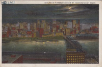 Skyline of Pittsburgh from MT. Washington by Night.