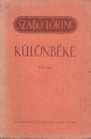 Szabó Lőrinc : Különbéke - Versek (1.kiad.)