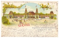 Gruss von der Allgemeinen Gartenbau-Ausstellung. Hamburg 1897.