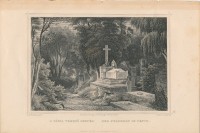 Az egykori Váci úti temető Pesten. (Rohbock metszete) : A Váczi temető Pesten. - Der Friedhof in Pesth
