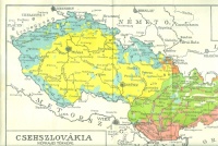 Csehszlovákia nemzetiségi térképe - statisztikai adatokkal