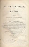 Redtenbacher, Ludwig : Fauna Austriaca. Die Käfer. Nach der analytischen Methode bearbeitet. 2 Bände.